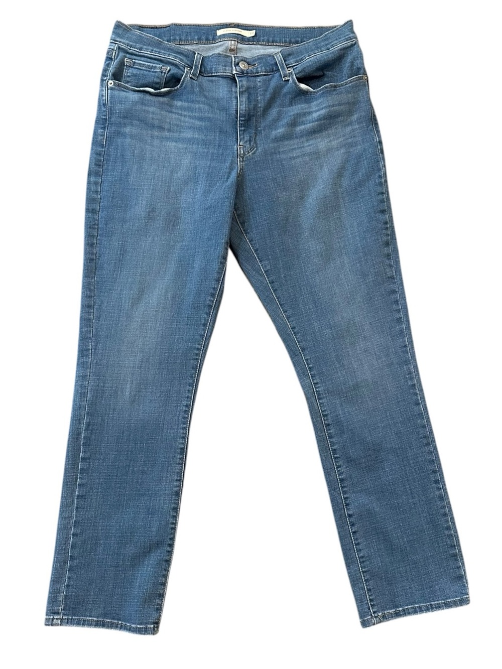 LEVI’S Classic Straight cotton blend stretch straight leg jeans size 14
